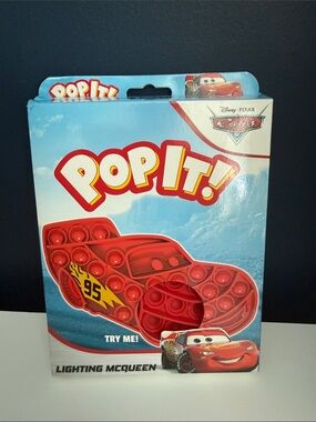 POP Fit Red Lightning Race Car Pop It Fidget Toy